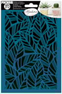 STENCIL ADESIVO 3D  21X14.8CM  FOLHAS 81137