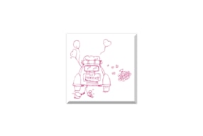 RUBBER STAMP CAR JUST MARRIED 00839