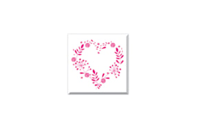 RUBBER STAMP HEART 01547
