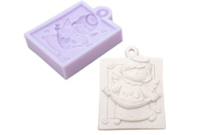 MOLDE SILICONE ANJINHO C/CORAÇOES 5X7.2CM MLD157