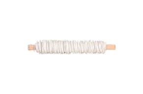 Paper covered wire, 0.55mm ø, white, wooden reel 50g, RAYHER