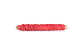 Paper covered wire, 0.55mm ø, red,wooden reel 50g, RAYHER