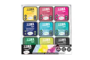 SET 9 INKPADS IZINK DYE 5X5CM 19706