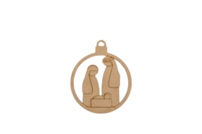 SET 6 CHRISTMAS HOLY BALL COM PRESÉPIO 10X12X0.3CM MDF