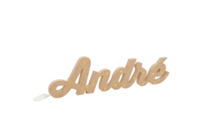 NOME PERSONALIZAVEL C/LED ATE 5 LETRAS 12X1.6CM MDF