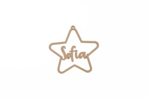 ESTRELLA C/ NOMBRE PERSONALIZABLE 11.5X11X0.3CM MDF