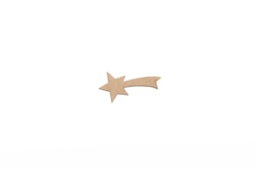 SET 12 STARS 6X3X0.3CM MDF