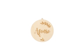 BOLA DE NAVIDAD C/ NOMBRE PERSONALIZABLE D.10X0.3CM CHOUPO
