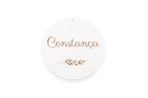 CAZADOR SUEÑOS C/NOMBRE PERSONALIZABLE D.22X0.3CM MDF BLANCO