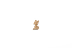 SET 12 FOX BUTTONS 1.6X2.5X0.3CM MDF