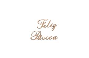 SET 6 PALAVRAS FELIZ PÁSCOA 16X3X0.3CM MDF