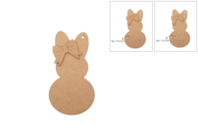SET 2 RABBITS 9.8X18X0.3CM MDF