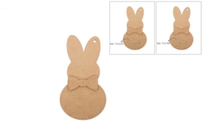 SET 2 RABBITS 9.8X18X0.3CM MDF
