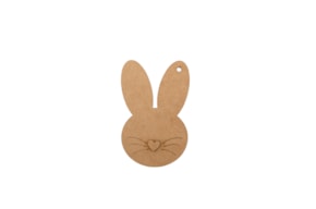 SET 6 RABBITS 7.8X12X0.3CM MDF