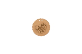 SET 6 APPLICATIONS D.7X0.3CM MDF WITH BIRD