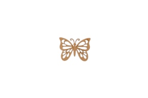 SET 12 BUTTERFLIES 5X3.8X0.3CM MDF