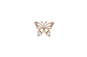 SET 12 BUTTERFLIES 5X4X0.3CM MDF