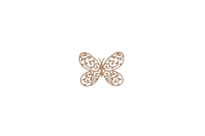 SET 12 BUTTERFLIES 5X3.8X0.3CM MDF