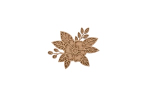 SET 2 SETS 2 FLOWERS (TRACERY+STRAIGHT) 12X11X0.3CM MDF
