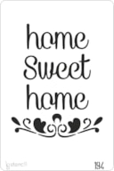 PLANTILLA 20X30CM 194 HOME SWEET HOME