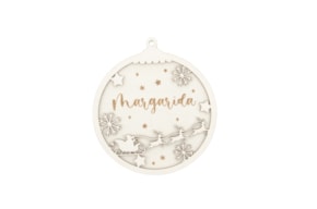 CHRISTMAS BALL W/ CUSTOMIZE NAME D.10X0.3CM CHOUPO