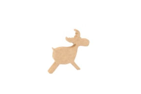 SET 4 REINDEER 10X1.6CM MDF