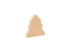 SET 4 CHRISTMAS TREE 10X1.6CM MDF
