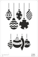 PLANTILLA 20X30CM 225 BOLAS DE NAVIDAD