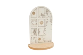 VENTANA C/CENÁRIO ÁRBOL Y TRINEO 21X10.5X31.5X0.3CM CHOUPO
