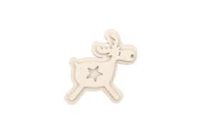 SET 4 APLICATIONS REINDEER 8.7X9X0.3CM CHOUPO