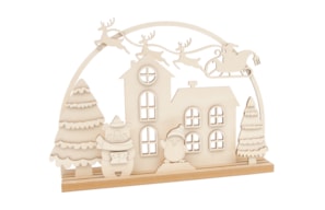 CHRISTMAS SCENE 43X8X32.5X0.4CM CHOUPO W/BASE 1.2CM