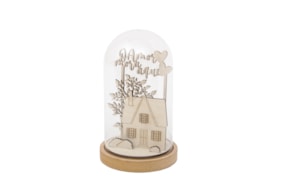 BOX W/BELL JAR WITH LOVE SCENE 11.5X19X1.6CM MDF