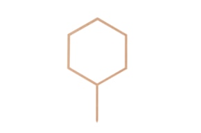 SET 2 TOPPERS HEXAGONO 13X23X0.3CM MDF