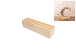 Wood grooved strip for rings, FSC 100%, 20x4.8x5cm RAYHER