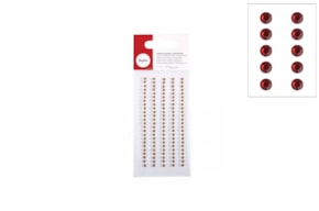STRASS AUTOADESIVO VERMELHO 3MM - 120PCS