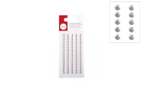 Plastic rhinestones, adhesive, crystal, 3 mm, 120pc RAYHER