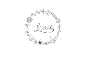 WOODEN STAMP F CROWN LOVE  01693