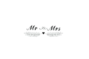 WOODEN STAMP C MR&MRS 01755