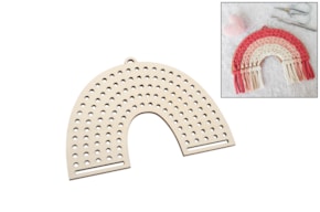 SET 2 RAINBOW MACRAME 25X17.6X0.4CM POPLAR W.