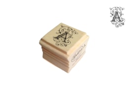 WOODEN ALPHABET STAMP LETTER A  2.7X.7CM  A-A3031