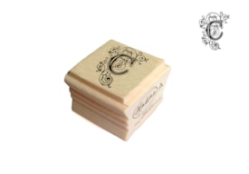 WOODEN ALPHABET STAMP LETTER C  2.7X.7CM  A-03033