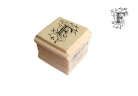 WOODEN ALPHABET STAMP LETTER F 2.7X.7CM  A-03036