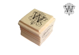 WOODEN ALPHABET STAMP LETTER W 2.7X.7CM  A-03053
