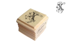 WOODEN ALPHABET STAMP LETTER X 2.7X.7CM  A-03054