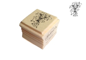 WOODEN ALPHABET STAMP LETTER Y 2.7X.7CM  A-03055