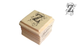 WOODEN ALPHABET STAMP LETTER Z 2.7X.7CM  A-03056