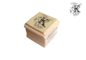 WOODEN ALPHABET STAMP LETTER K 2.7X.7CM  A-03041