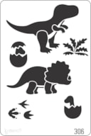 PLANTILLA 20X30CM 306 DINOSSAURIOS