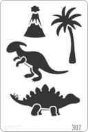 PLANTILLA 20X30CM 307 DINOSSAURIOS