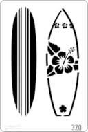 STENCIL 20X30CM 320 SURF BOARD